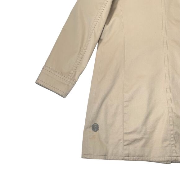 COACH Women's XS Khaki Trench Cotton Coat Floral Lined Classic - Picture 6 of 8